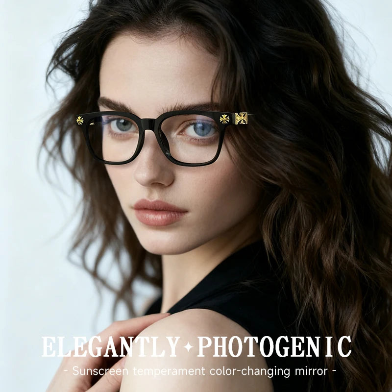 Retro Anti-Blue Light Square Glasses